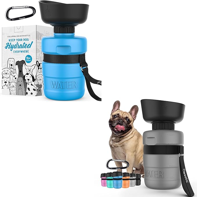 lesotc 2 Pack Dog Water Bottle Portable Dog Water