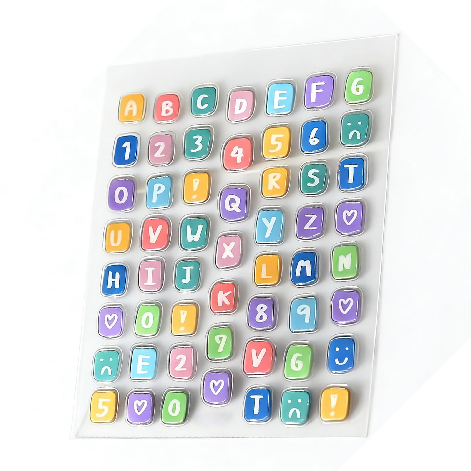 Vibranted Letters and Number Keyboard Decals Keycap Stickers 26 Letters and Numbers for Computer Keyboard Raisers Number Stickers
