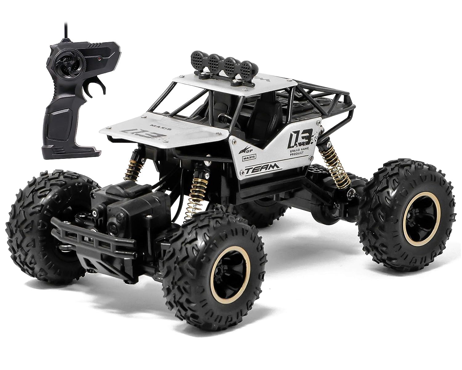 Star Impex Alloy Dirt Drift Remote Controlled Rock Car RC Monster Truck, Four Wheel Drive, 1:16 Scale 2.4 Ghz- Pack of 1, Silver (B0CZ78KDQX) Amazon Price History, Amazon Price Tracker