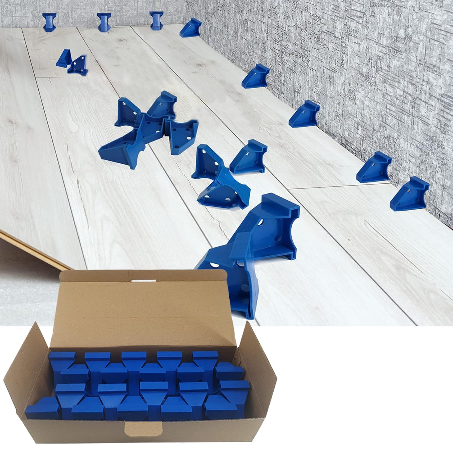 Floor Spacers, 1/4 inch & 1/2 inch Flooring Spacers in 1, for Vinyl Plank, Wood, LVP, Laminate Flooring Installation-MinliGUY Tools 20