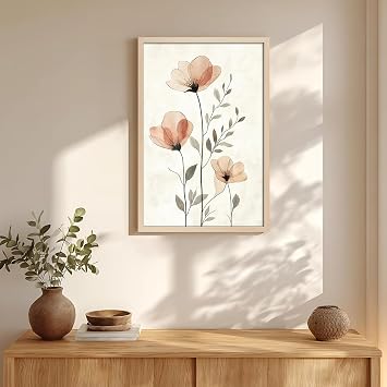 Giftgarden Natural Wood-Coloured Picture Frame 40 x 60 cm Aluminium Large Poster Frame for Photos Certificates and Posters Only for Horizontal or Vertical Wall Mounting