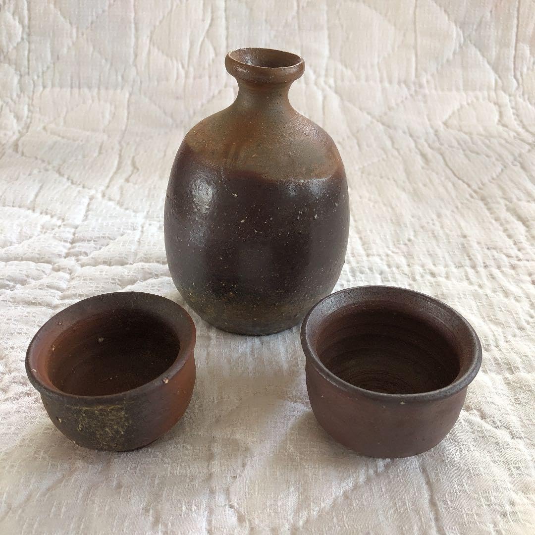 備前焼 トックリとぐい呑２個