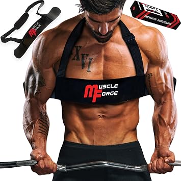 Arm Blaster for Biceps & Triceps for Men with Adjustable Straps, Bicep Blaster Isolator, Bicep Curl Support, Bodybuilding & Weightlifting, Biceps Workout Equipment for Gym