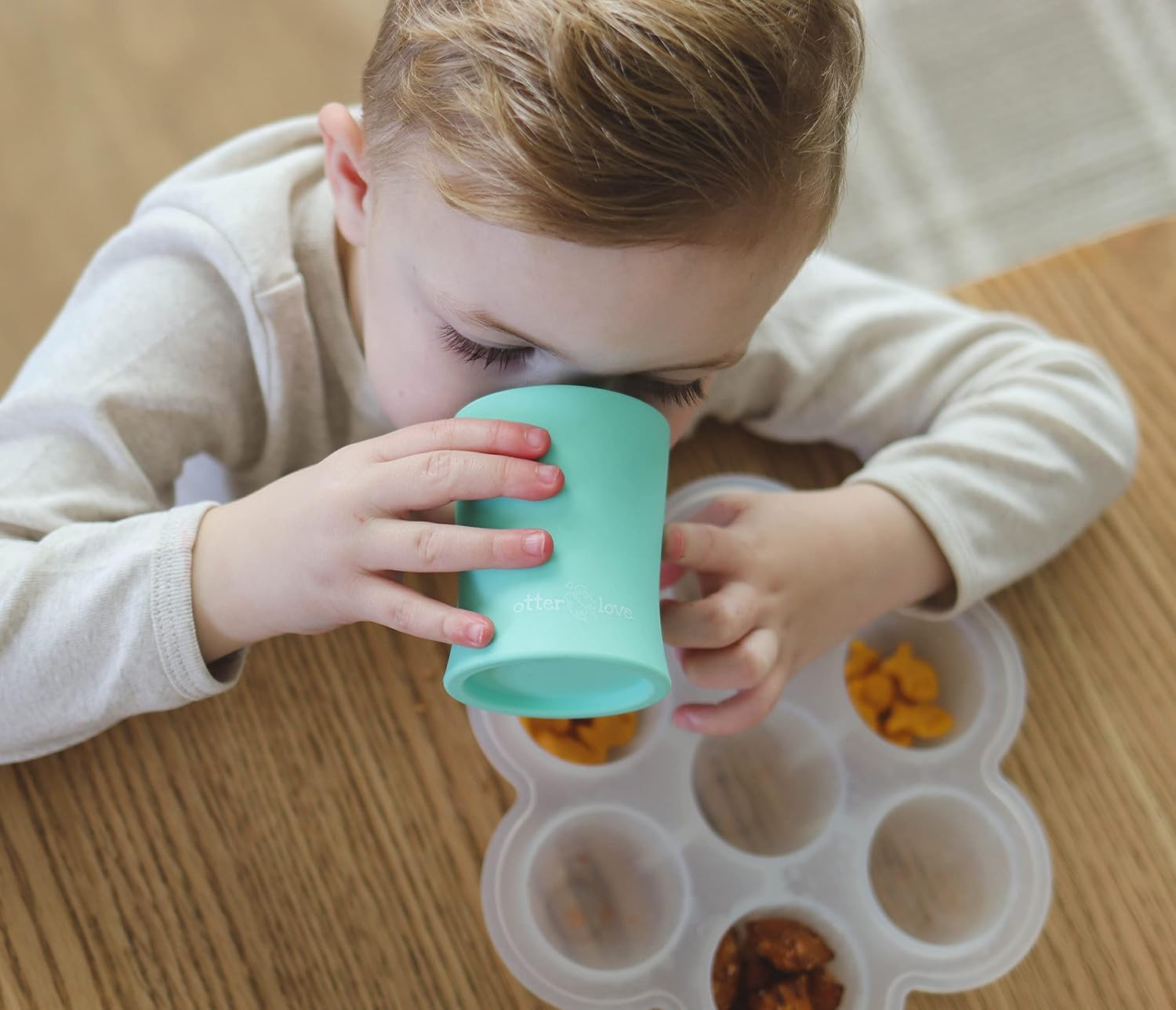 otterlove Silicone Baby & Toddler Training Cup - Pediatric OT Approved - 100% Platinum Pure LFGB Silicone - Unbreakable - Plastic Free - Tiny Cup Perfect for Baby Led Weaning (Mint) image 5