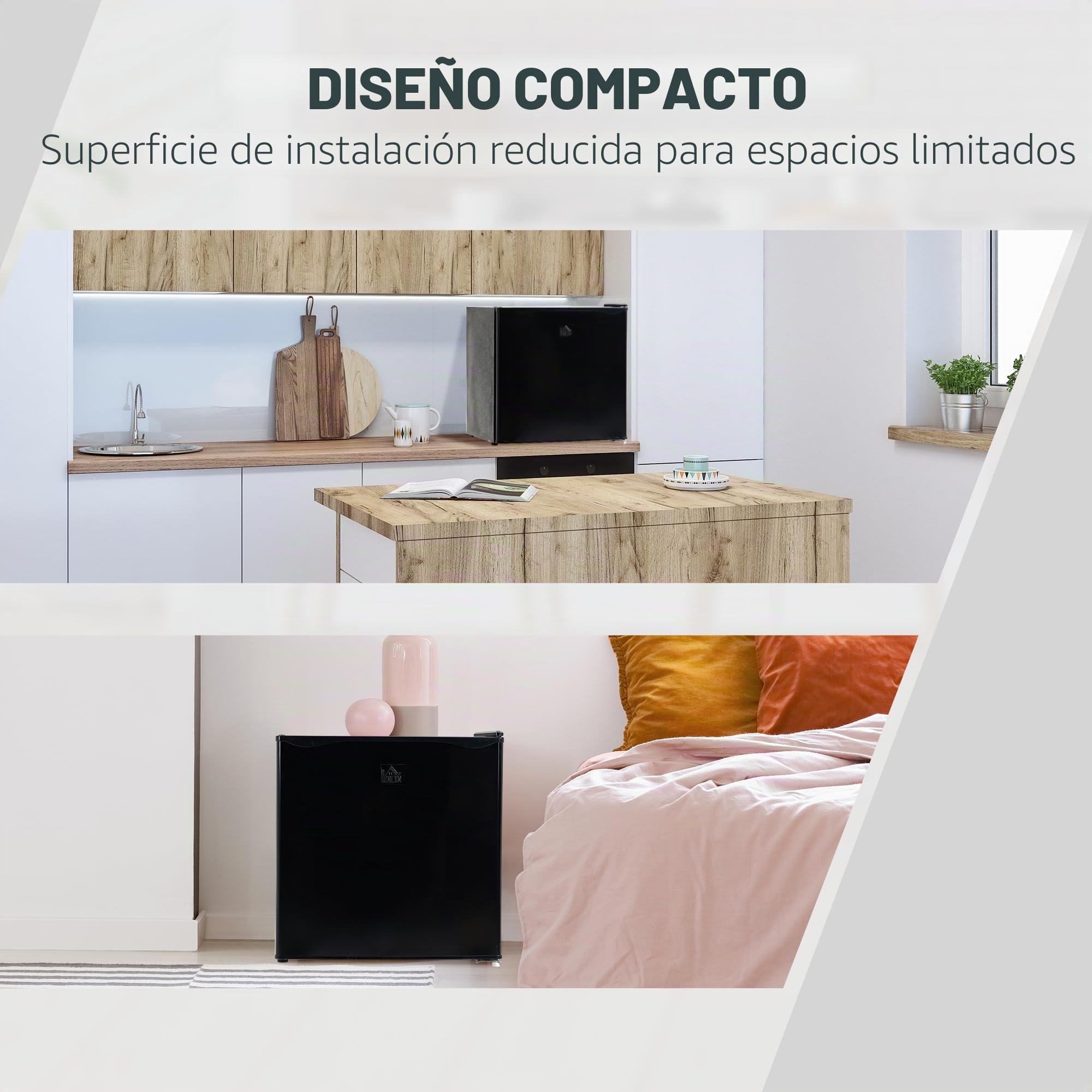 HOMCOM Minicongelador 35 L congelador cajón eléctrico independiente 161 W minicongelador minifrigorífico -14 a -24℃ Control de temperatura en 5 etapas 47 x 44,2 x 48,8 cm