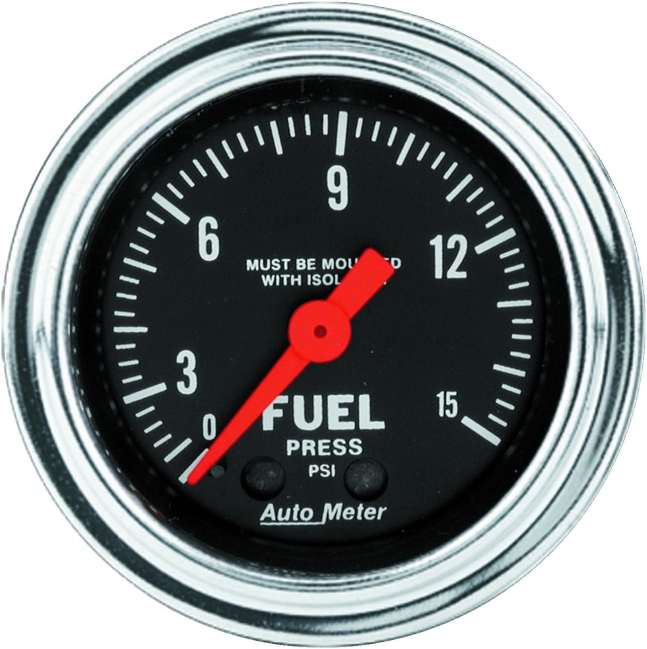 Auto Meter 2413 Traditional Chrome Mechanical Fuel Pressure Gauge