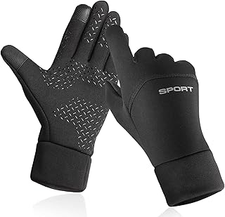 防寒グローブ 手袋 防水 防風 バイク スポーツグローブ アウトドア 自転車 サイクリング 釣り 登山 アウトドア スポーツ 裏起毛 保温 防寒 タッチパネル スマホ対応 通勤 通学 作業用 秋冬 男女兼用 (L, ブラックA)