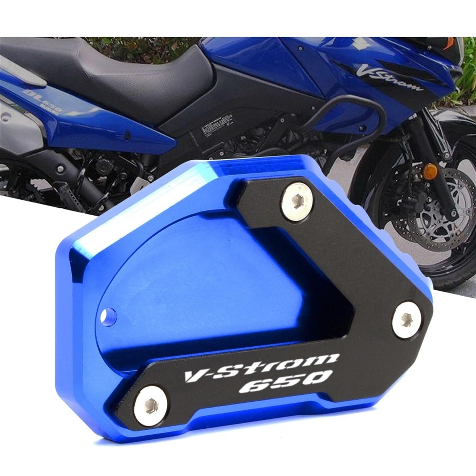 Piastra Allargacavalletto Per Suzuki V-Strom 650/XT | CNC Alluminio | Colori Diversi | 2017-2022 - Foto 10