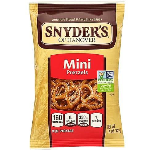 Miniatura 2 de Pretzels - Bolsas individuales de Snyders Mini Pretzels  Horneado lento y fabricado en una instalación sin cacahuete  Paquetes para llevar de tamaño