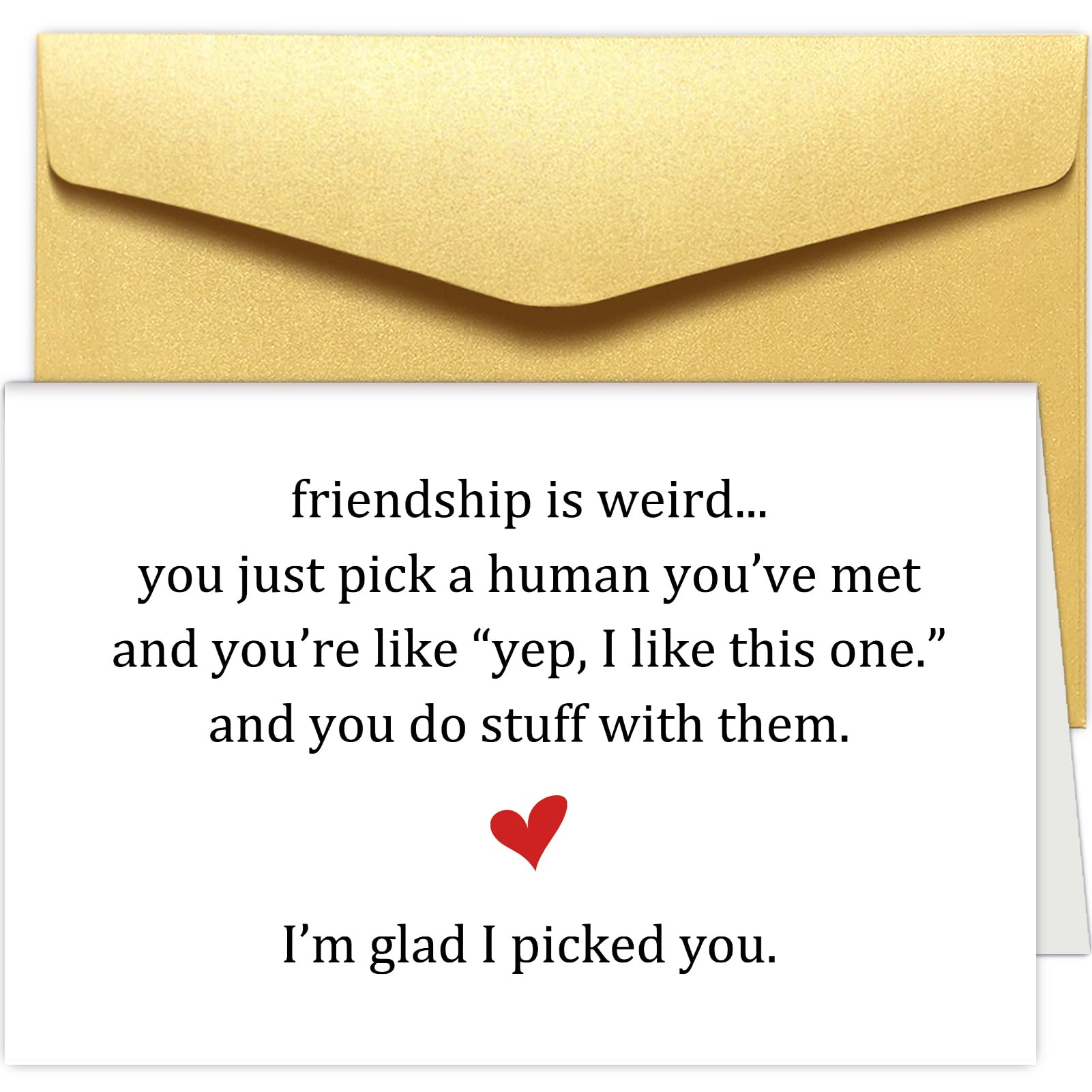 Funny Friendship Card for Women Men, Humorous Best Friend Birthday Card & Gift for Him Her, Snarky Birthday Card & Gift for Friend Bestie BFF,