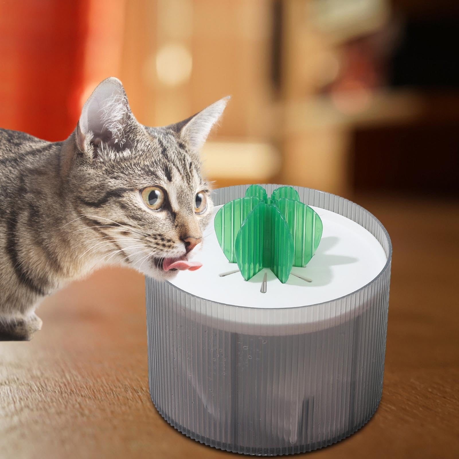 comedero automático para Gatos, Comedero eléctrico for Perros, Bebedero de Gran Capacidad for jardín, balcón o Garaje(Grey,C)