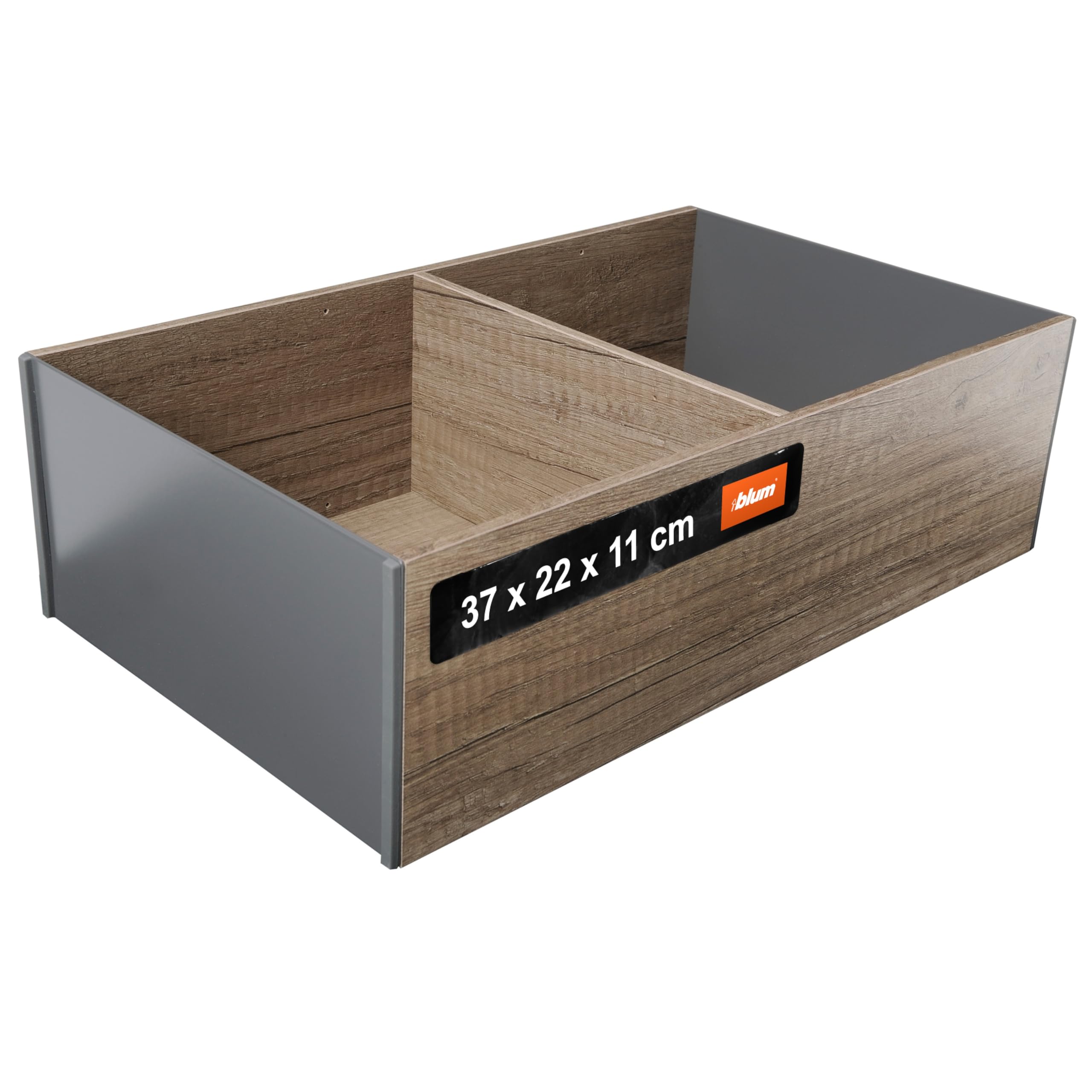 Cadre d'extension avant BLUM AMBIA-LINE NL400mm chêne Nebraska pour tiroir cuisine