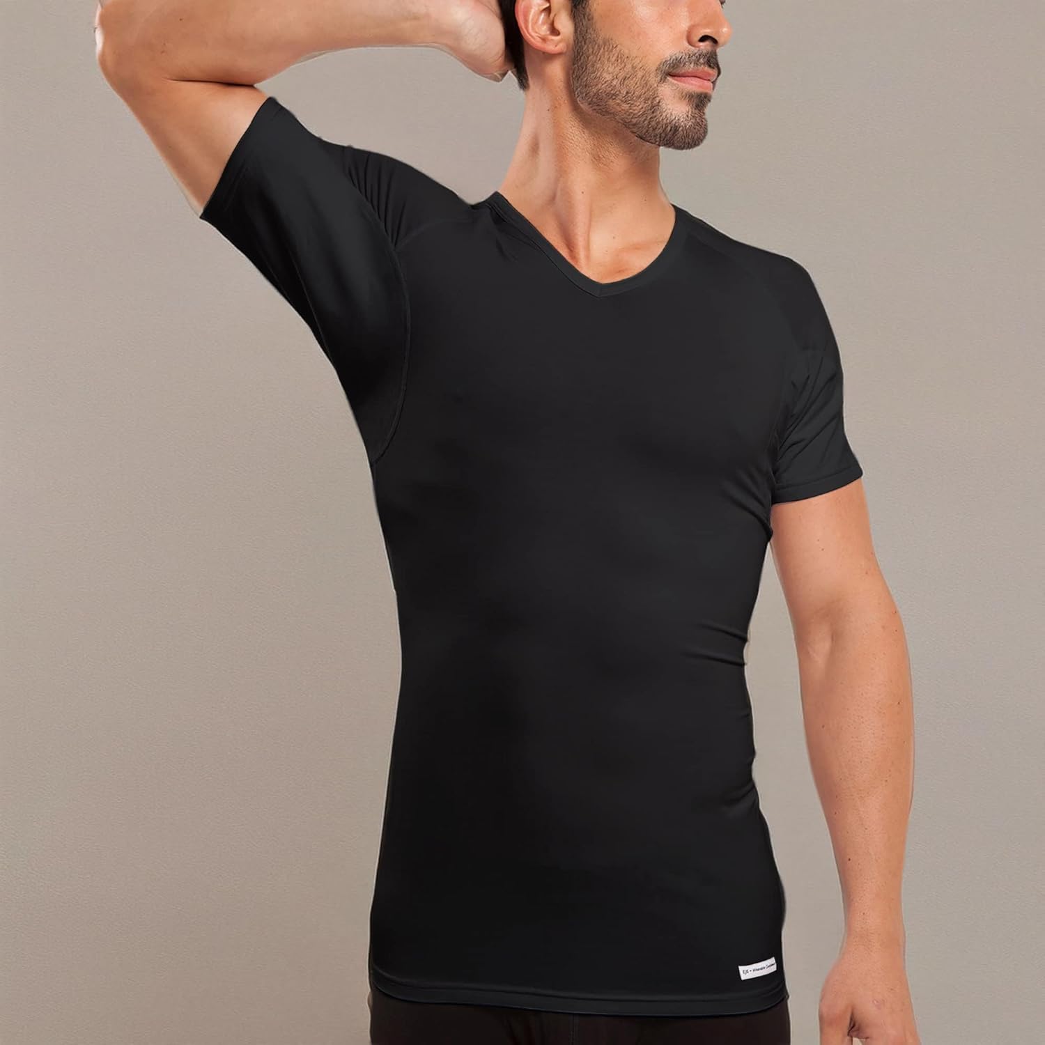 Ejis Sweat Defense Undershirt | V Neck| Underarm Sweat Proof Micro Modal - Image 7
