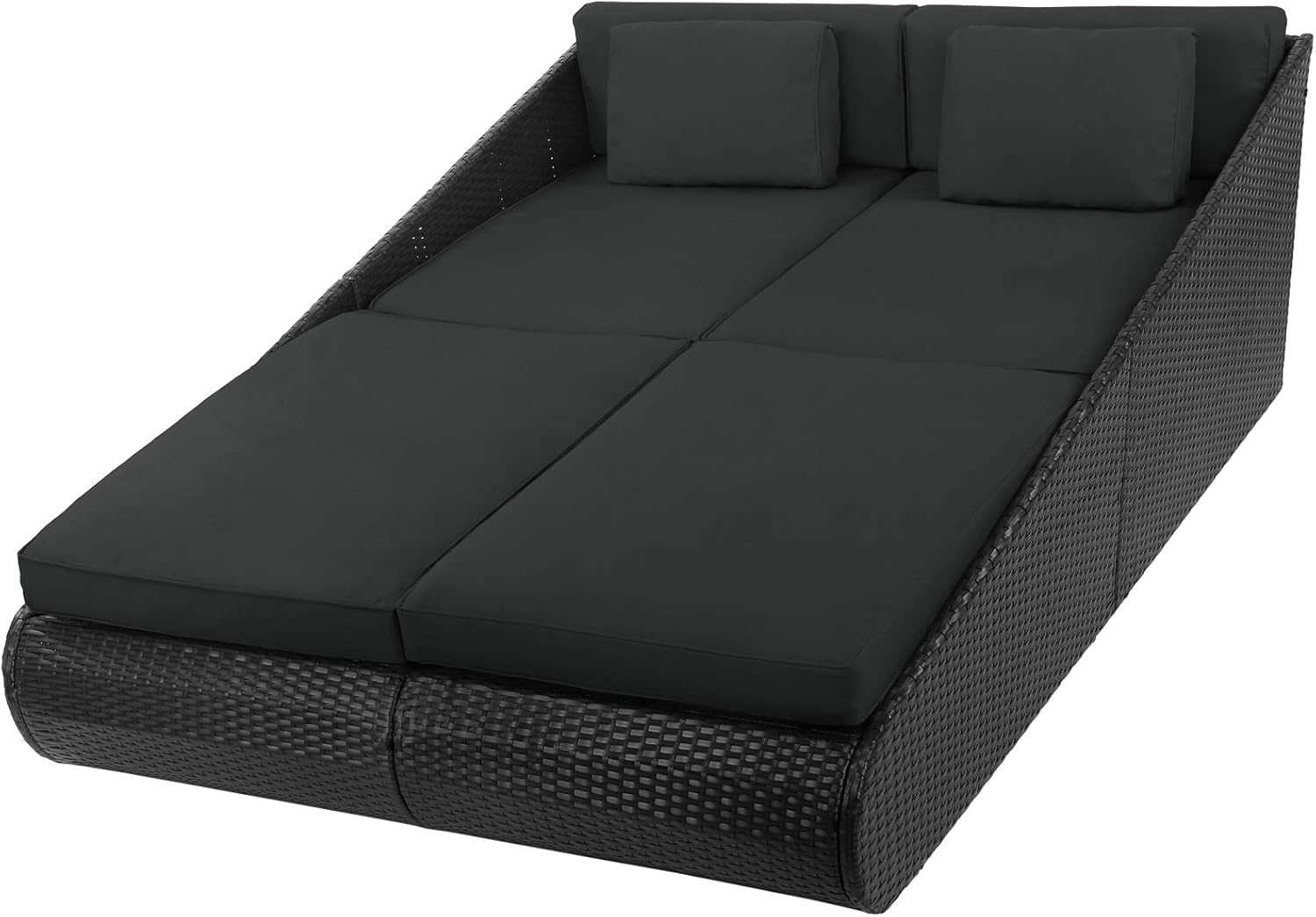 Amazon.de Montafox Polyrattan Tagesbett XXL 195 x 139 cm Sitzpolster