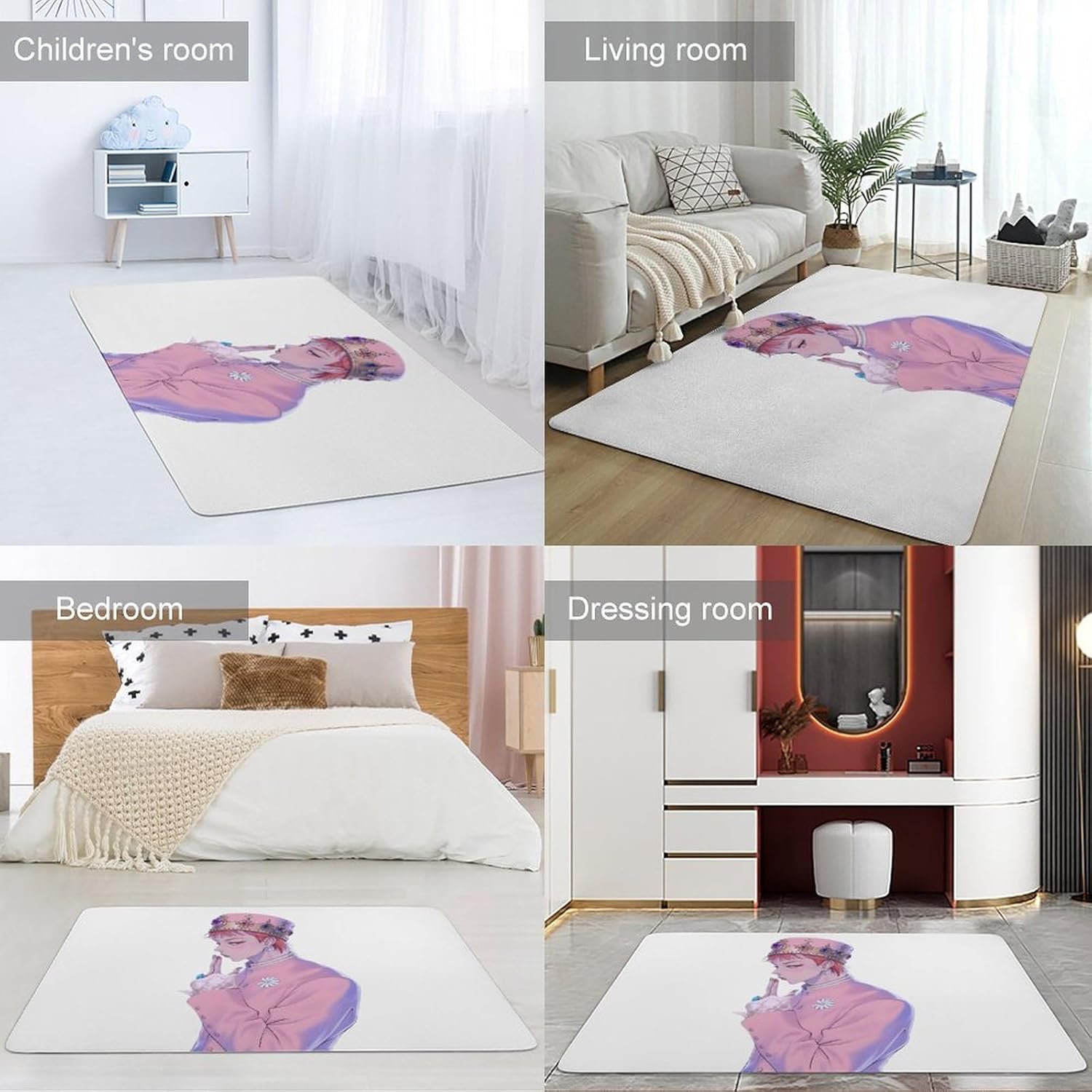 カーペット Gドラゴン G-DRAGON じゅうたん 絨毯 150cm&times;100cm ラグ リビングマット おしゃれ 滑り止め付き オ