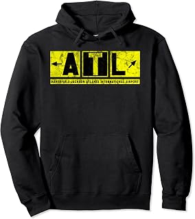 ATL Hartsfield Jackson Atlanta Airport Taxiway Sign Vintage Pullover Hoodie