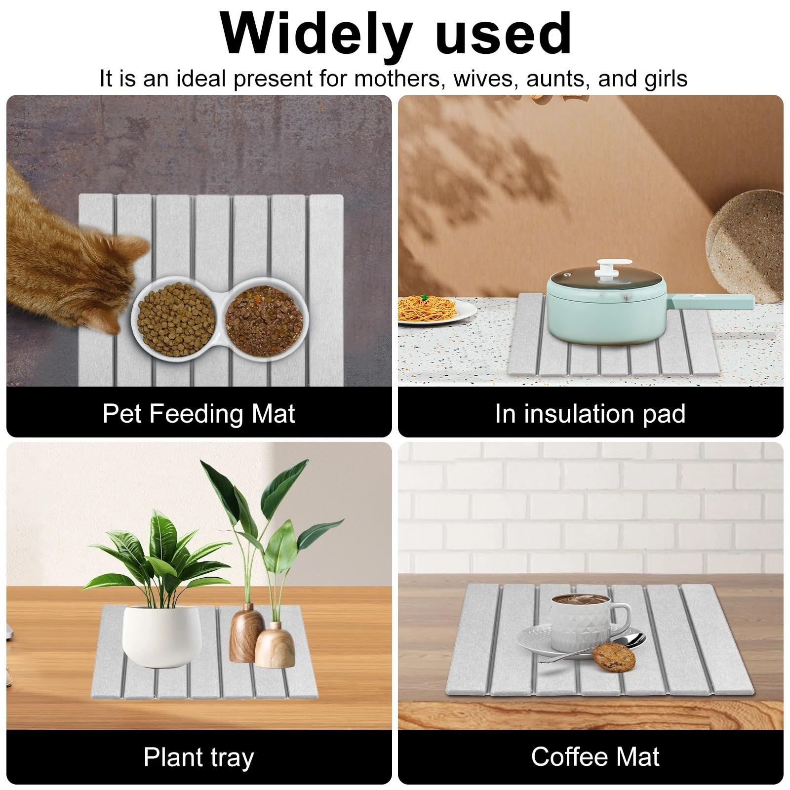 Tapis égouttoir à Vaisselle Pliable et antidérapant, réutilisable, 1 pièce - Accessoires de Cuisine pour Les Éviers Et Les Plans(Grey)