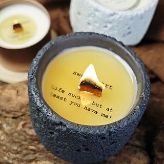 【LUSHHAHA】 Custom Hidden Message Scented Candle,Melt-Reveal Surprise ,Personalized Gifts Hidden Text/Font/Scent/Jar,Hand-Poured,Burn Time Gift for Proposals, Anniversaries,Birthdays