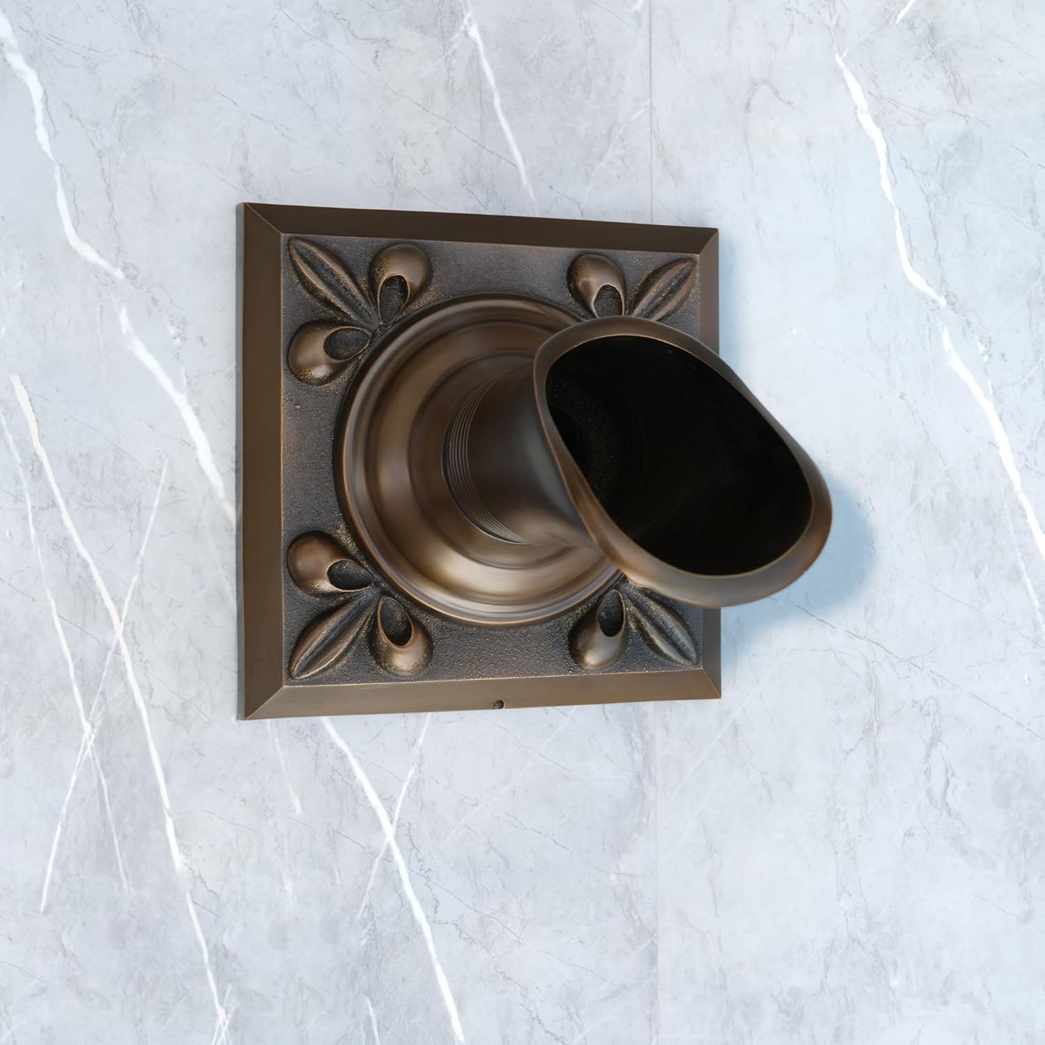 Solid Brass Waterfall Spout Scupper Made Exquisite Handcrafted, Water Fountain Spillway Luxury Landscape Decor for Pools, Ponds, Water Walls (7.59 inch)