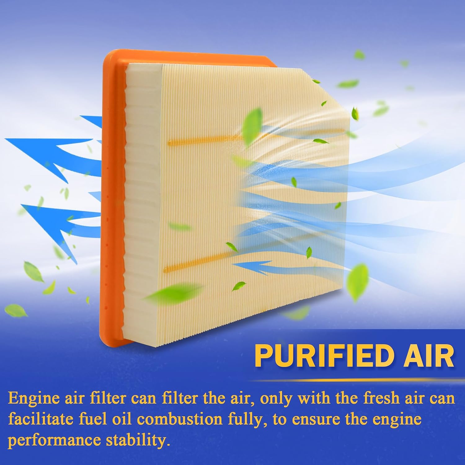 CA12404 Engine Air Filter for 2019-2022 Chevy Silverado 1500 Suburban Tahoe/GMC Sierra 1500 Yukon XL/Cadillac Escalade (Not fit for 3.0L L6 Diesel Turbocharged) A3246C, AF9243, PA99417,84121217