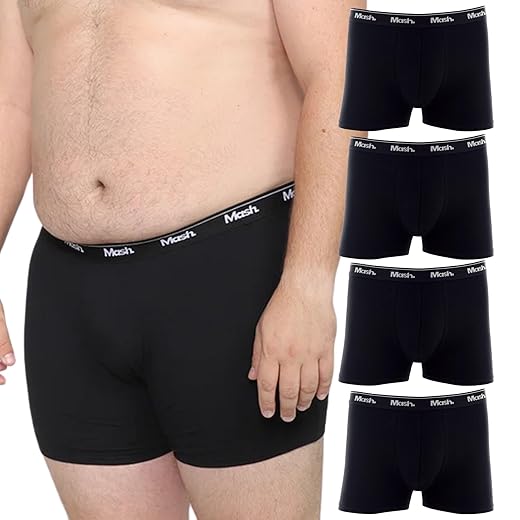 Kit 4 Cuecas Boxer Plus Size Mash Algodão Cotton Xgg Ao Xxgg