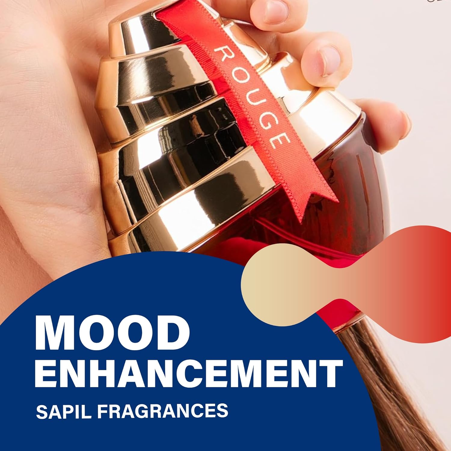 Sapil Rouge Eau de Parfum for Women – Long Lasting Amber Floral Perfume | Saffron, Jasmine & Warm Amber Notes | Elegant Sweet Feminine Fragrance | 3.4 oz / 100ml