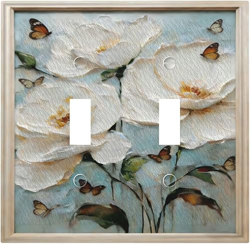 Miniatura 152 de Cubiertas Decorativas de Arte para Interruptores de Luz, Hojas de Otoño, Placa de Pared de Palanca Individual, Cubierta Decorativa de Interruptor,