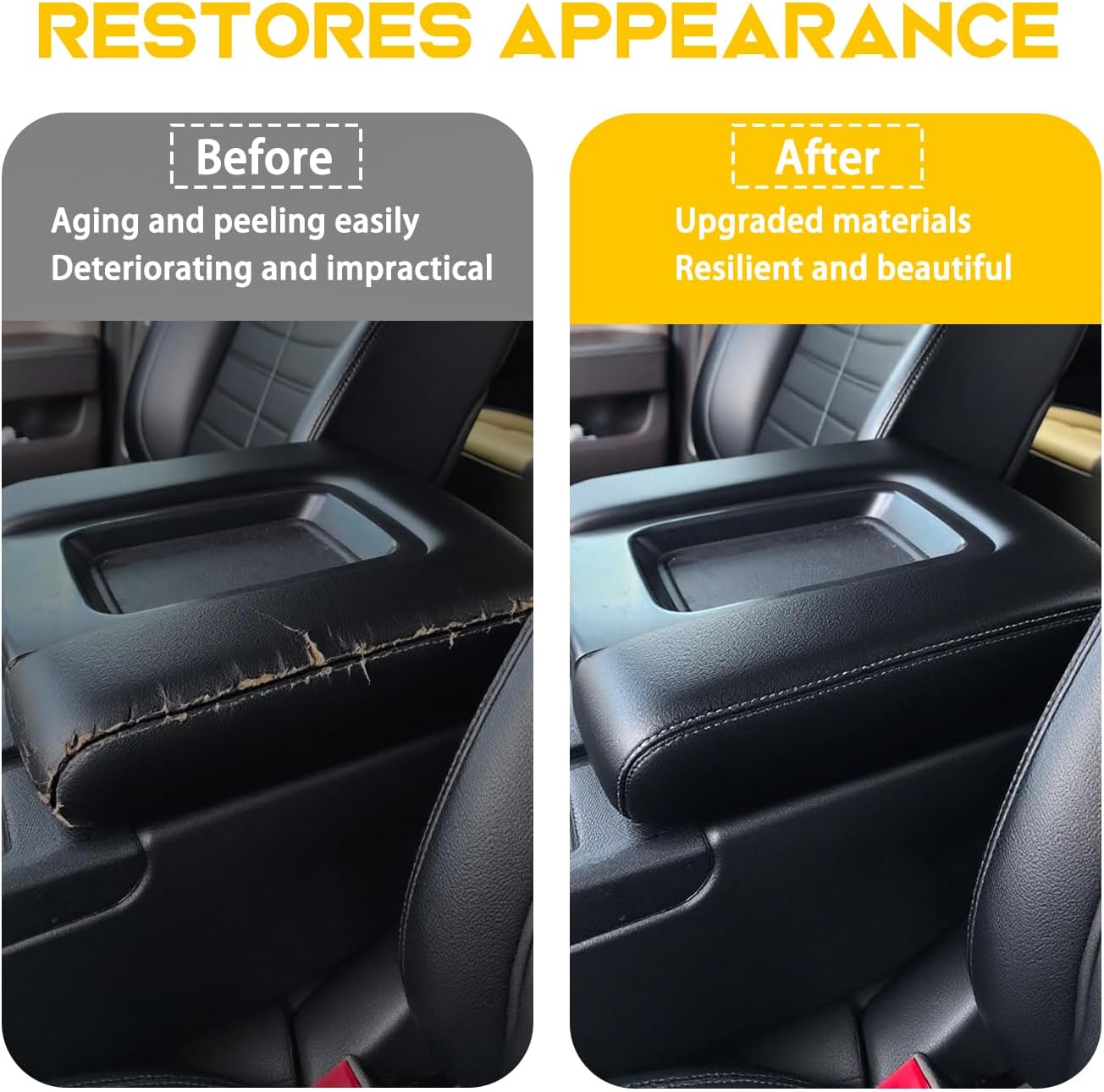 Front Seat Center Console Armrest Lid Compatible with 2014-2019 Chevrolet Chevy Silverado Suburban Tahoe GMC Sierra Yukon XL Cadillac Escalade Replaces 22881398