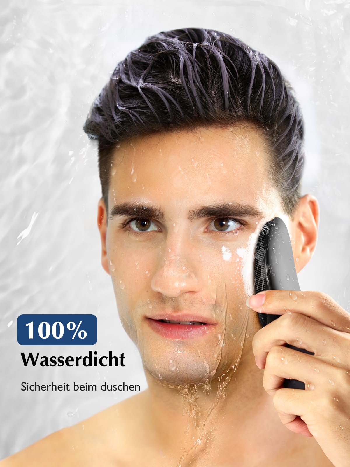 COSLUS Gesichtsreinigungsbürste Gesichtsbürste Elektrisch Silikon: IPX7 Wasserdichte Aufladbar Reinigungsbürste Gesicht, 4 Reinigungsmodi mit Augenschutz Lumi Spa für Reinigung, Peeling, Massage