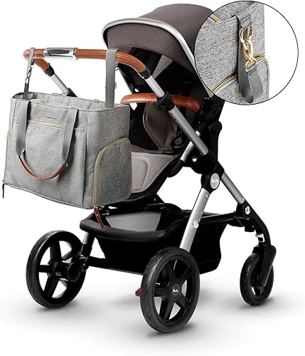 Miniatura 17 de mommore - Pañalera con bolsa especial para bomba de extracción de leche materna y con funda para computadora portátil de 15 pulgadas, compatible con