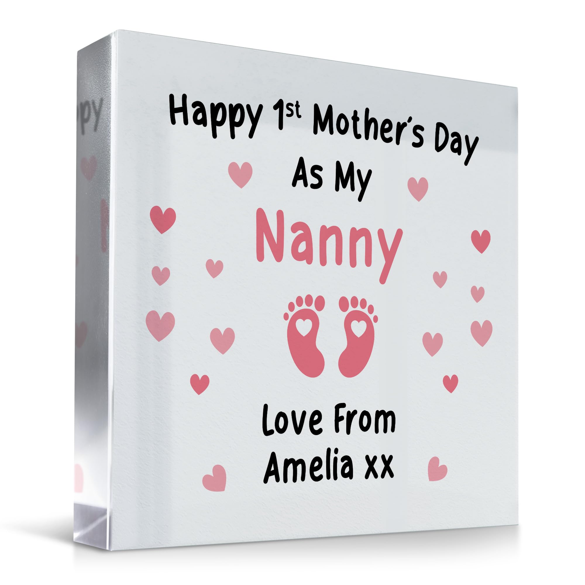 Red Ocean First Mothers Day Gift For Nanny Personalised Mummy Gift From Granddaughter Grandson From Bump 1st Mothers Day Baby Boy Baby Girl Keepsake