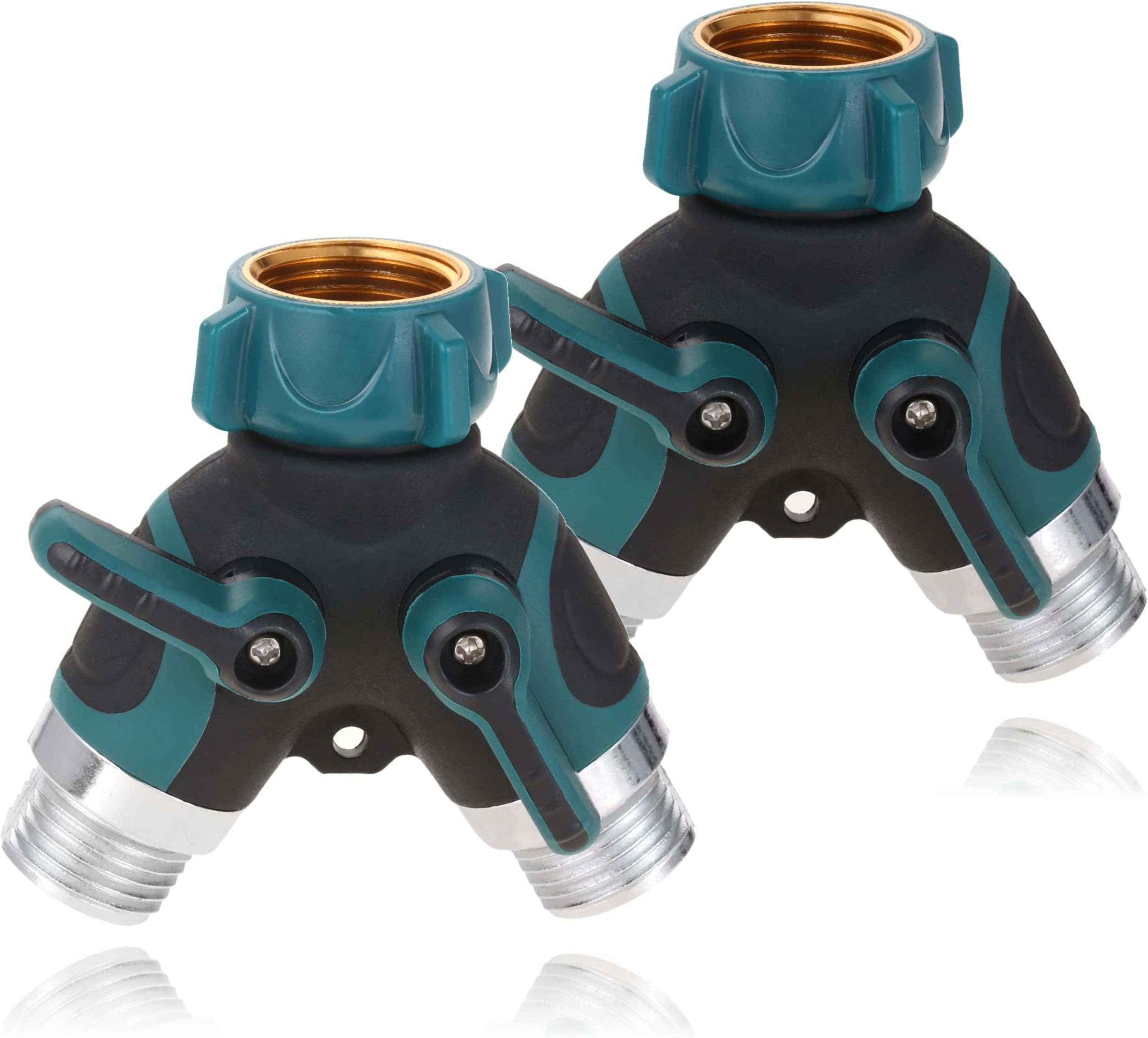 Hose Splitter 2 Way 3/4 Inch Faucet Y Connector With Shut