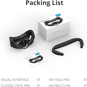 BOBOVR F3 Comfort Face Cover Pad Facial Interface Compatible with Quest 3 Accessories, with 3-Channel Ventilation, Adjustable Field of View, Glasses-Friendly Design and Soft Lycra Nose Protection