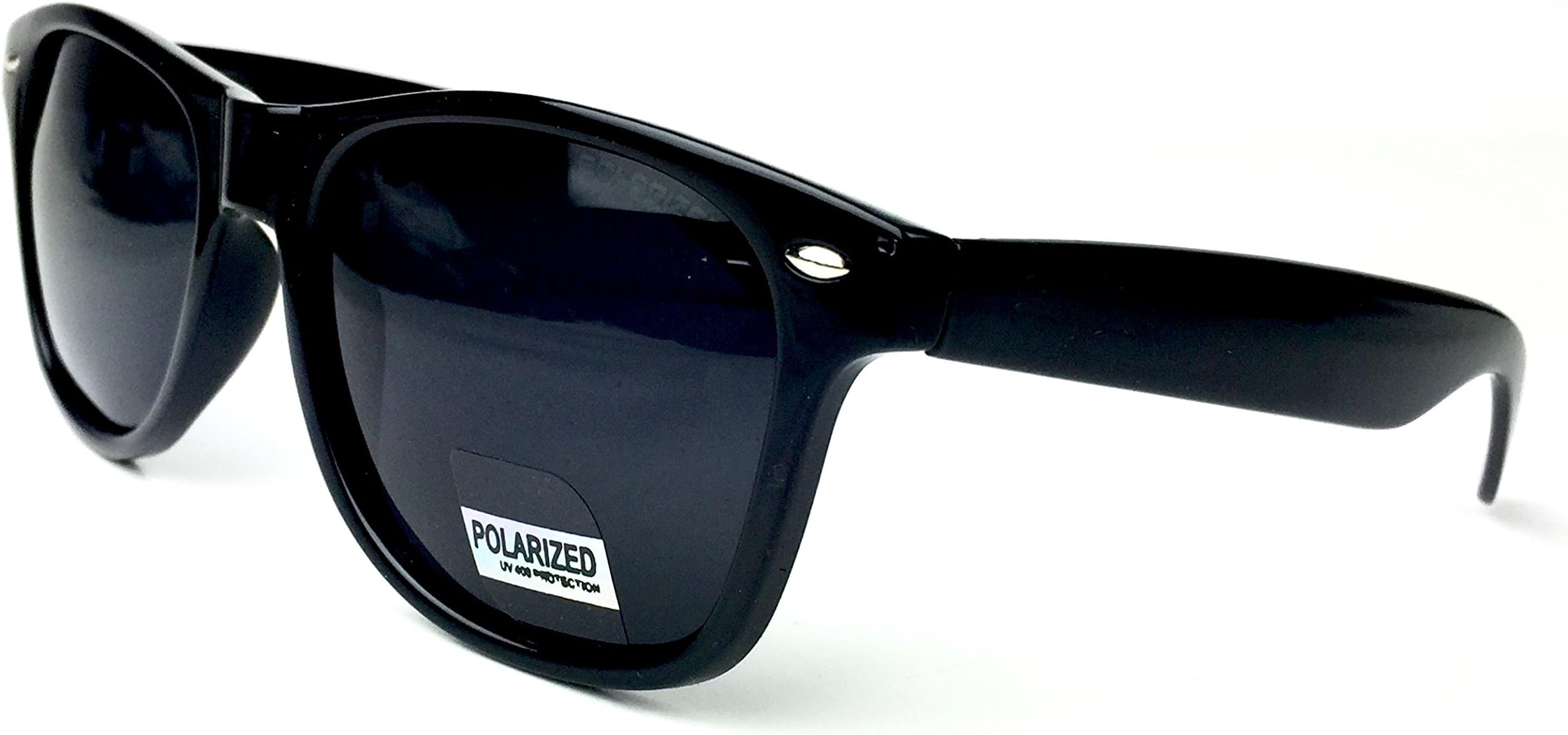 UV400 Black Square Frame Polarized 52mm Sunglasses