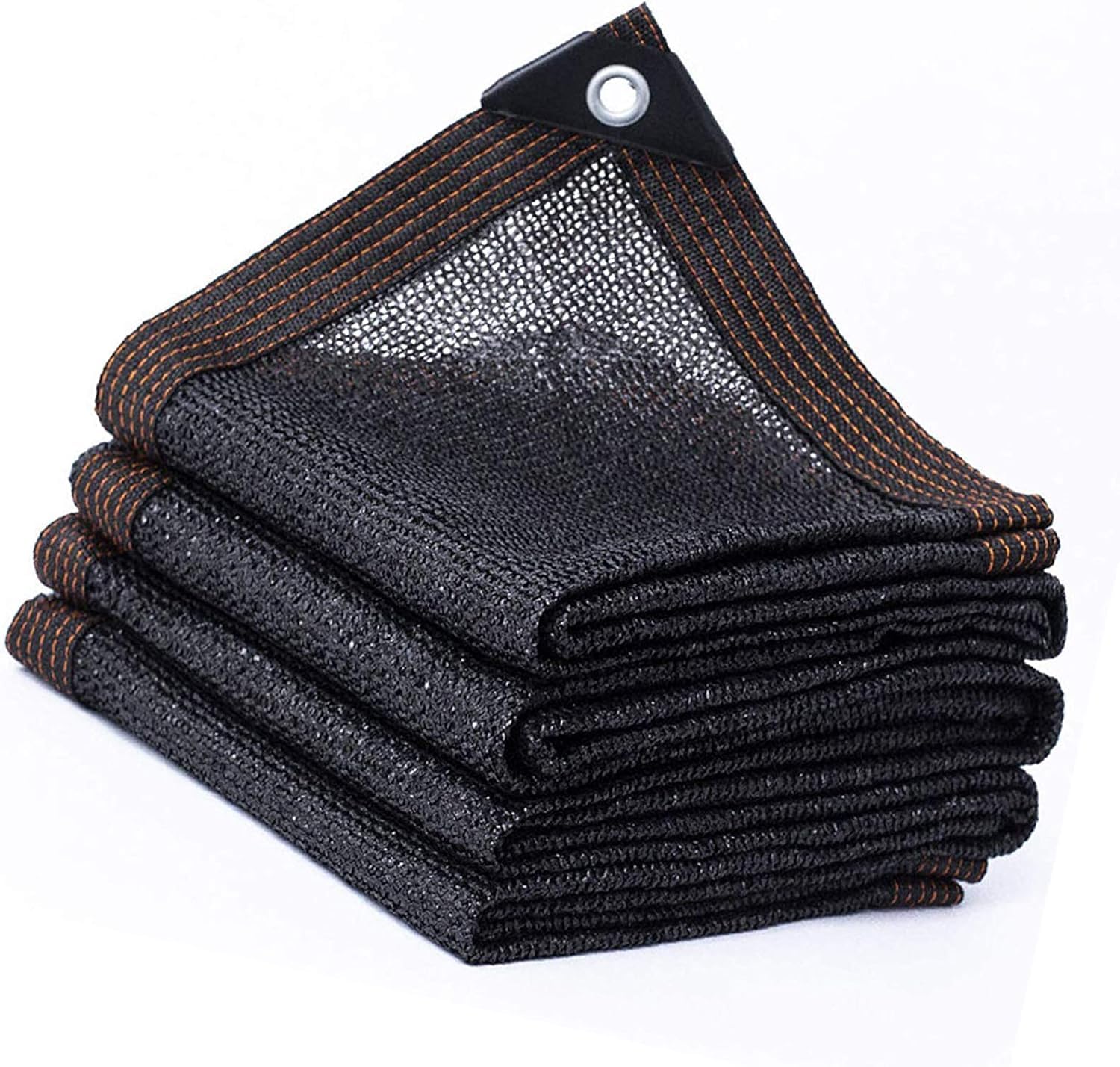 XYXH 4x4m Rete Ombreggiante Occhiellato, Telo Ombra per Serra, Rete Ombreggiante Giardino, Coperchio Reticolato Nero 60%, per Coperta/Pergola/Gazebo, Rinforzo di Bordi E Angoli