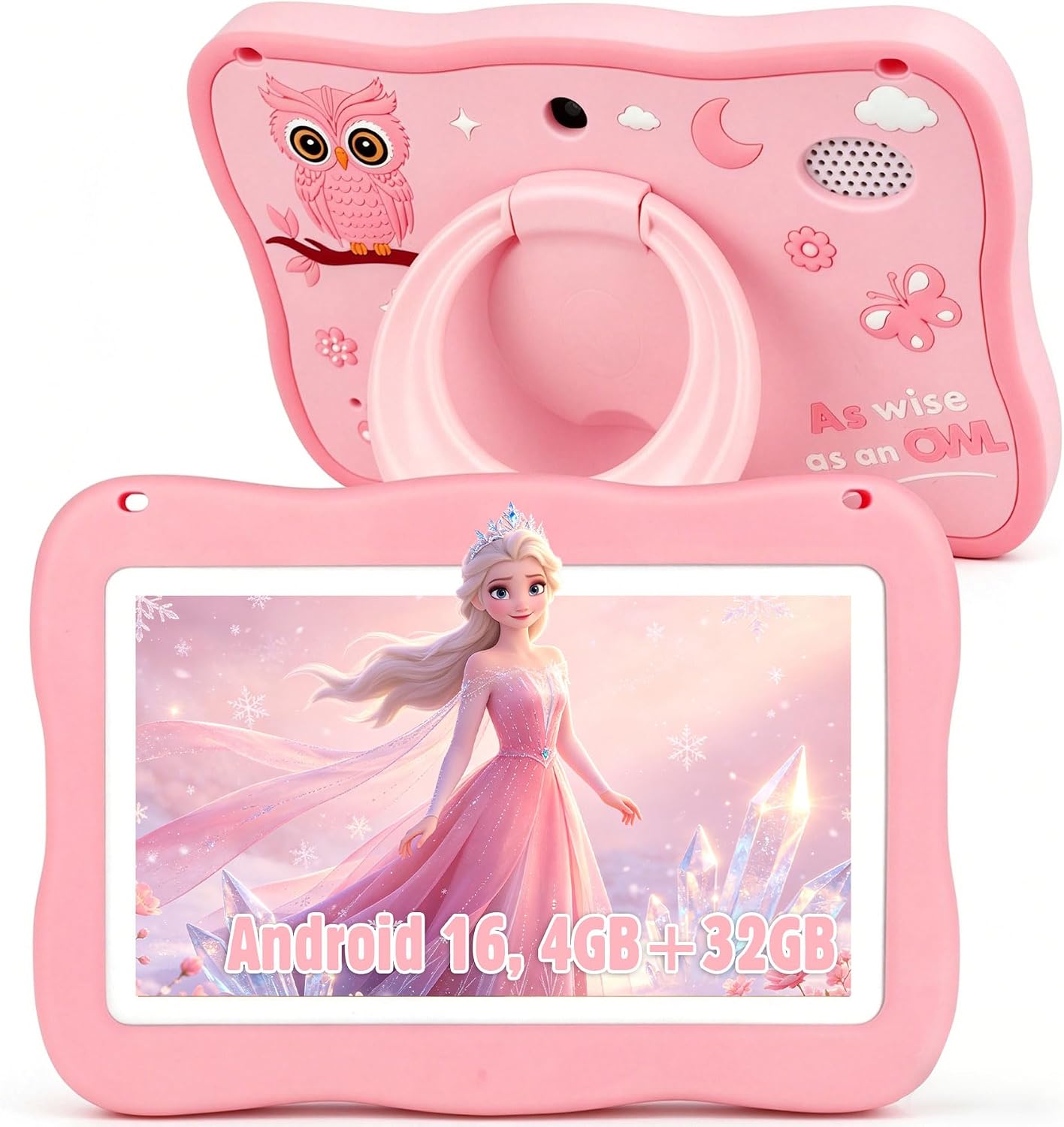 YosaToo Kids Tablet, Android 16 Tablet for Kids 7" 4GB 32GB with Drop-proof Case, Pre-installed Offline Learning App, Parental Control WiFi Toddler Tablets for Ages 3-12 with YouTube Google Kids Space