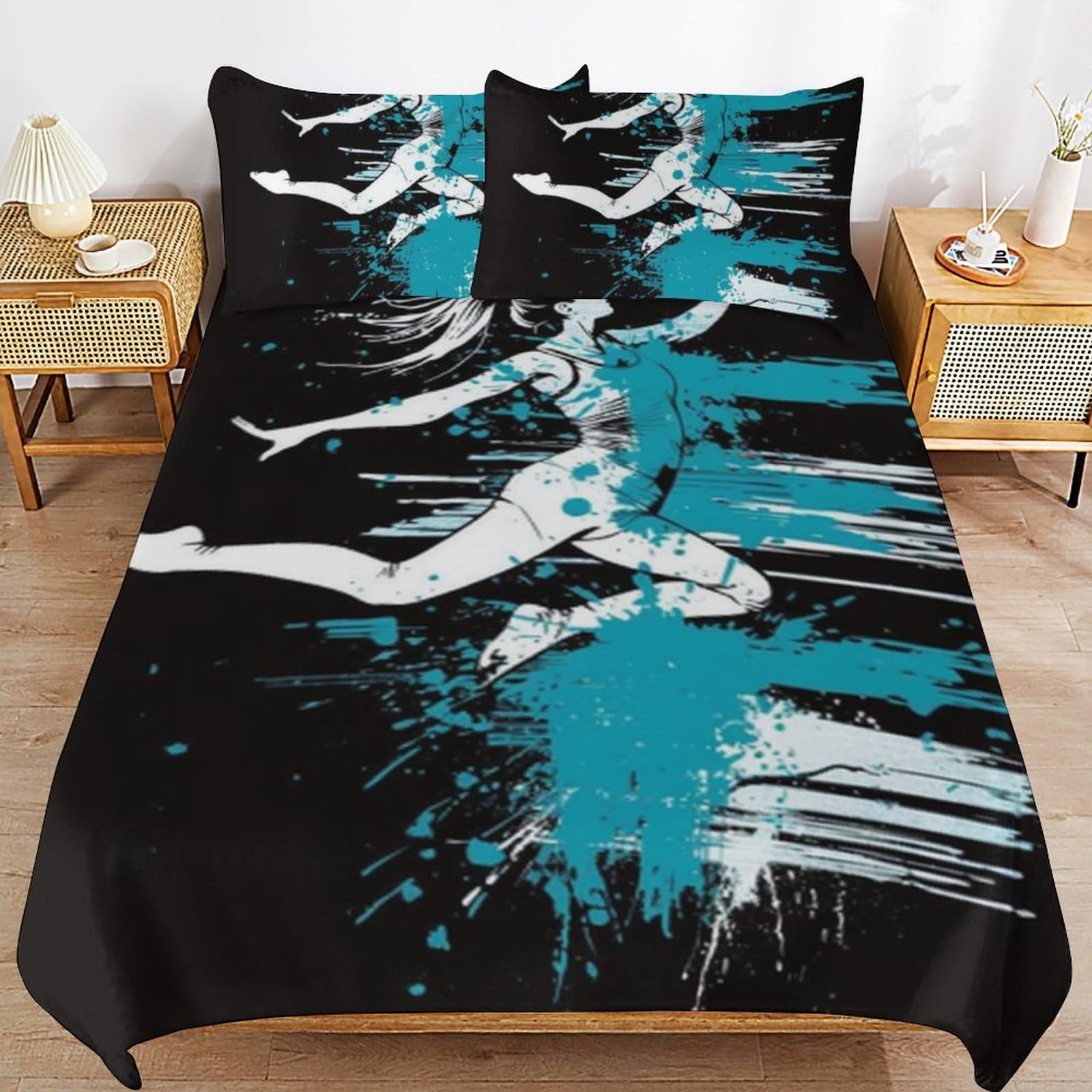 Juego de ropa de cama de ballet para regalo especial de cumpleaños en habitaciones de niñas