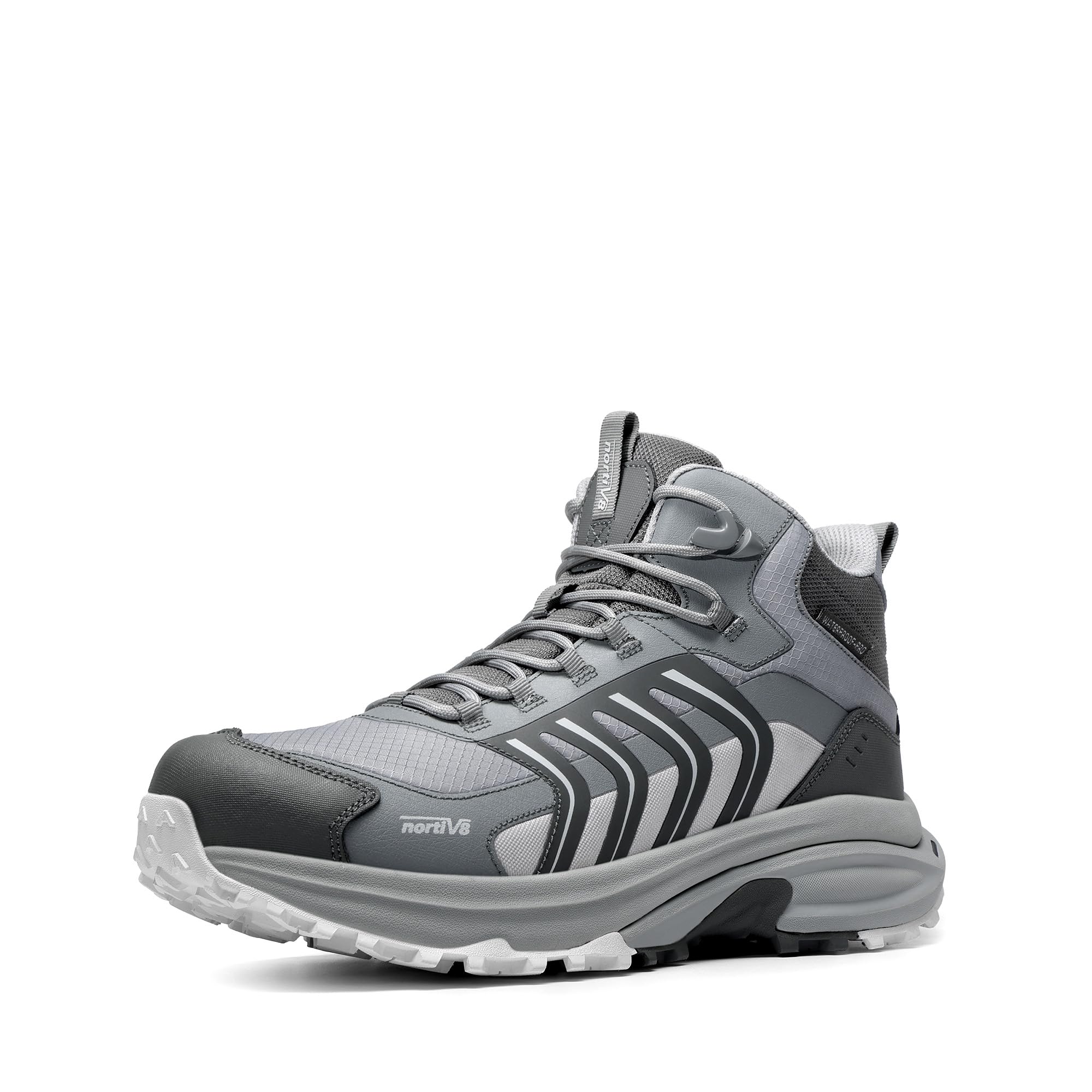 NORTIV 8 Men's Waterproof PRO Hiking Boots Lightweight Outdoor Trekking Camping Climbing Shoes for All Day Comfort Armadillo FieldLite