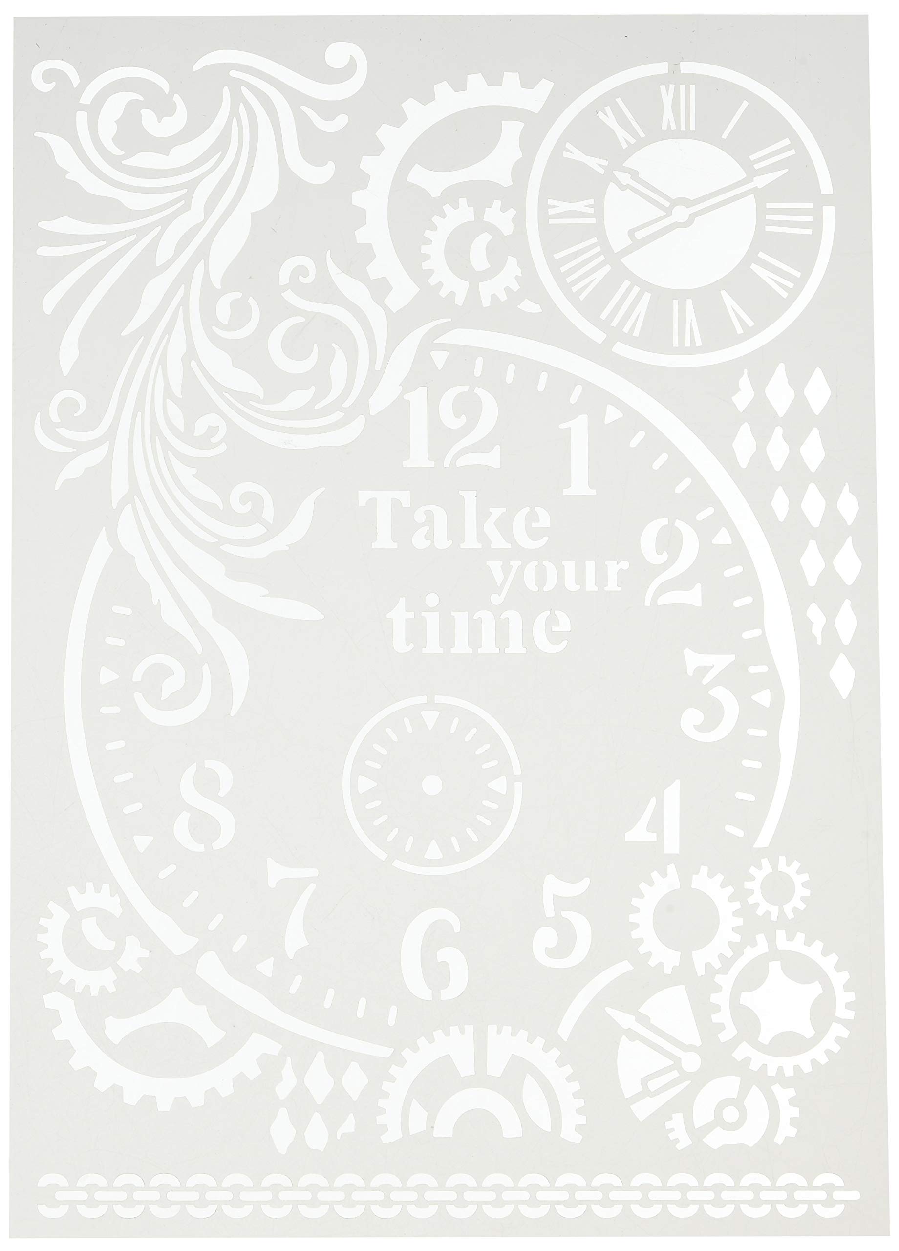 StamperiaInternational KFT Stencil-Take Your Time, Multicoloured, 21 x 29. 7