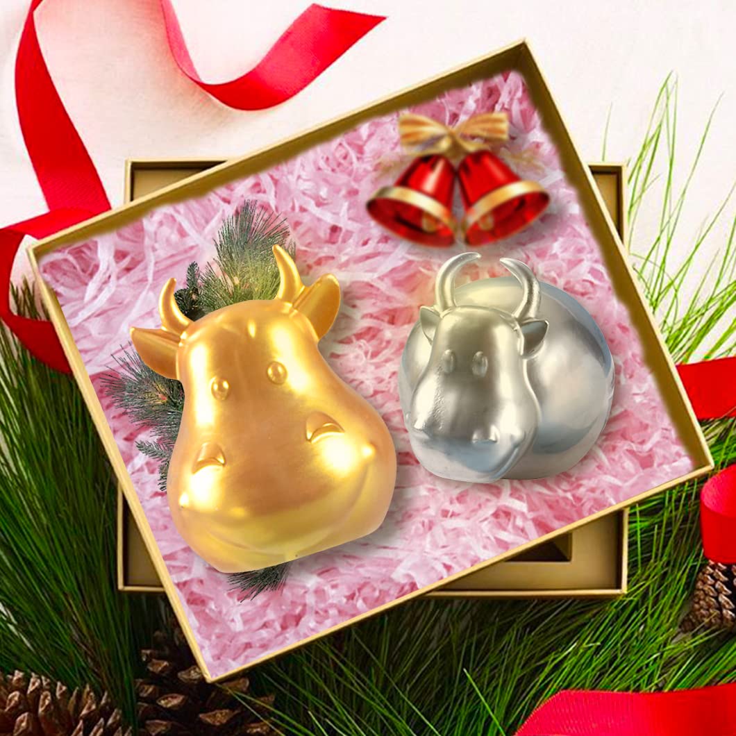 Rolin Roly 2Pcs Resin Cattle Moulds Animal Epoxy Mould 3D Calf Jewelry Silicone Mold Keychain Pendant Casting Molds DIY for Handmade Craft Making Home Decoration - Image 3
