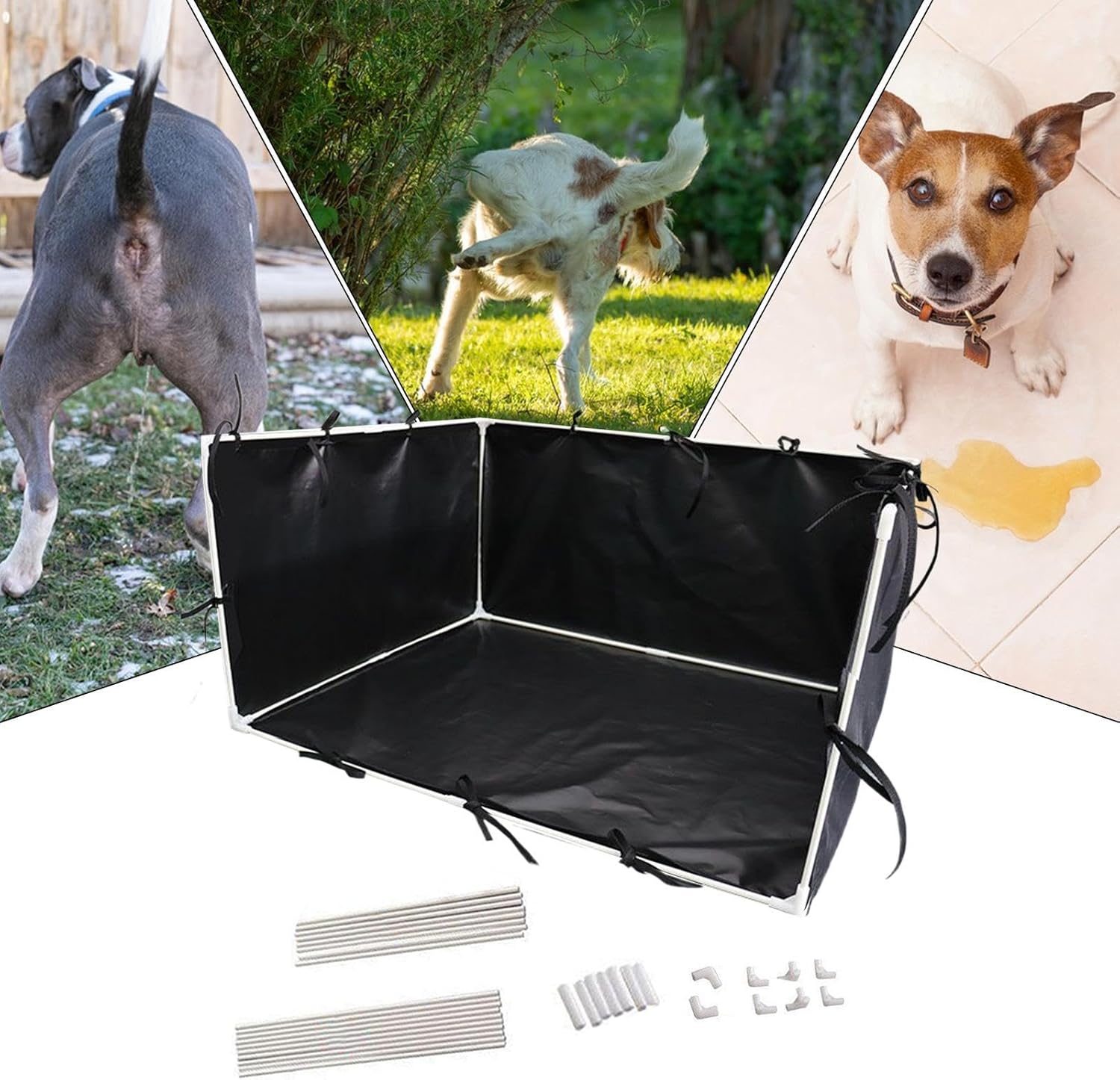 High Edge Pee Pad Holder, Puppy Potty Tray, 16.12 Inches Tray with Raised Walls Build, Portable Dog Pee Pad Holder, Pees Pads Holders for Dogs Small Medium Puppies French Bulldog Indoor House Training