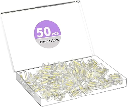 Miniatura 8 de MIWISE Kit de conectores de 0.315 pulgadas para tira LED COB de 2 pines, 12 conectores en forma de Lesquina, conectores de extensión sin soldadura