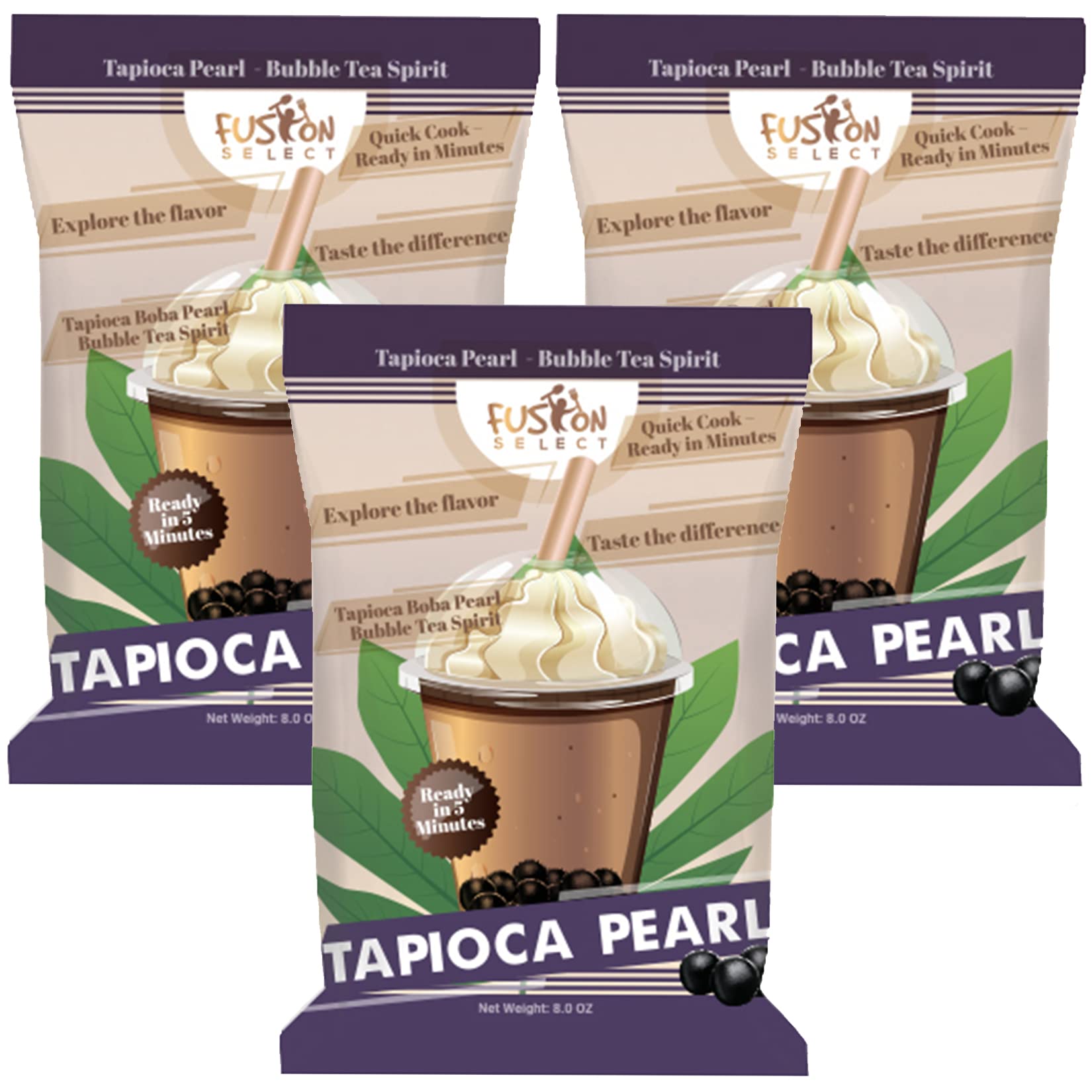 Buy Fusion Select Tapioca Pearl Black Sugar Flavor Quick Cook Tapioca