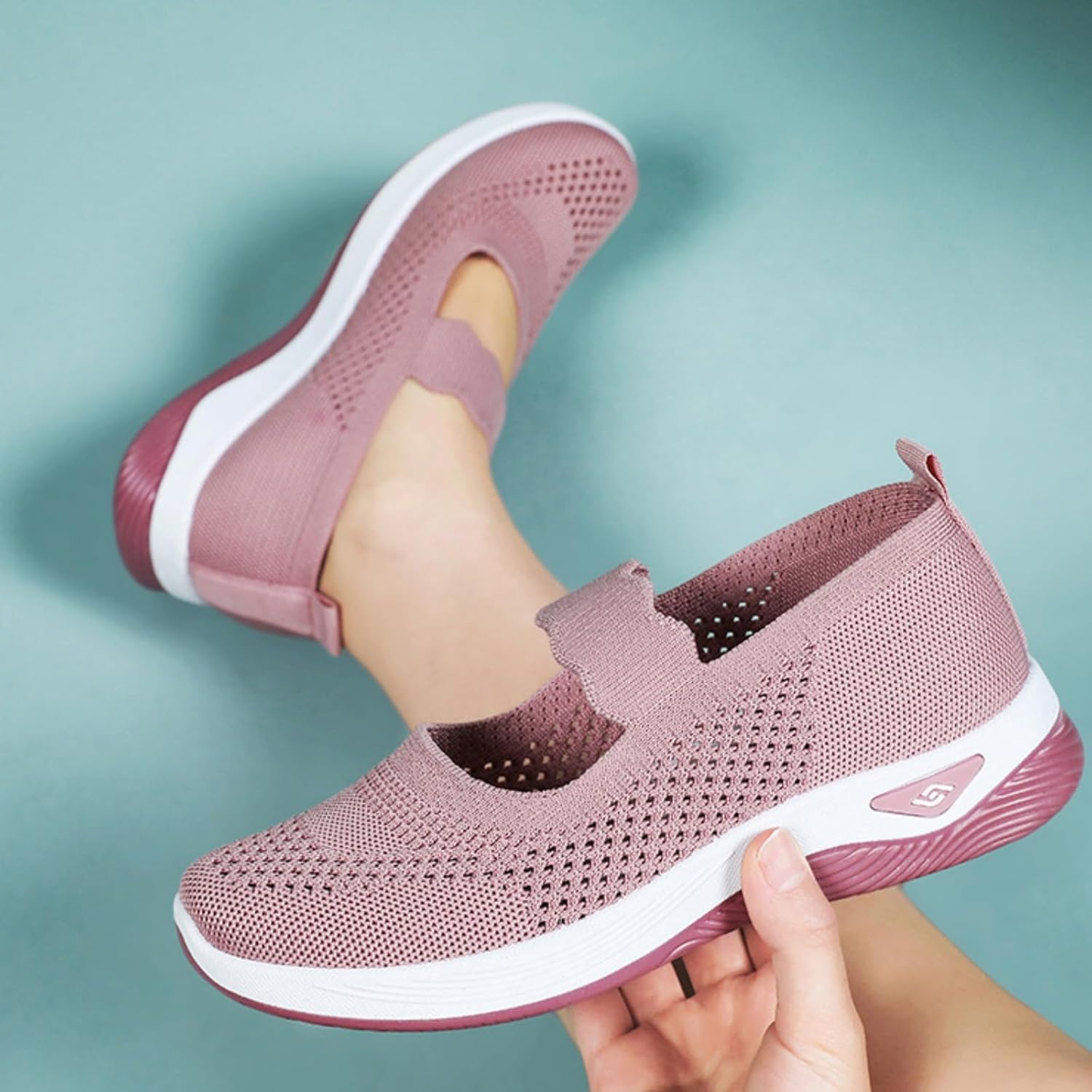 Orthopedic Shoes for Women Arch Support Running Walking Shoe Breathable Wide Toes Nurse Shoes Non Slip Comfortable Slip On Sneakers Food Service Lightweight Casual Sneaker