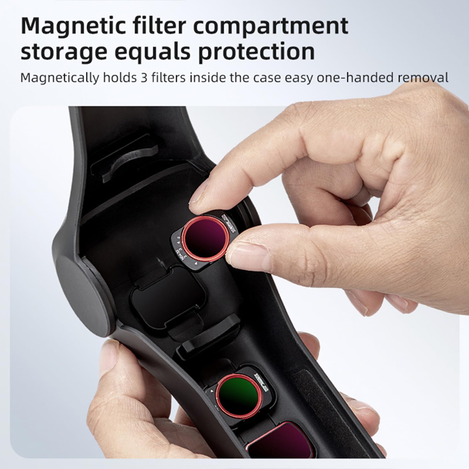 Pokrowiec ochronny z klapką do DJI Osmo Pocket 4, twarda obudowa podróżna z filtrem magnetycznym i konstrukcją One-Pull Flip Design, ochraniacz na gimbal do akcesoriów DJI Pocket 4 (czarny)