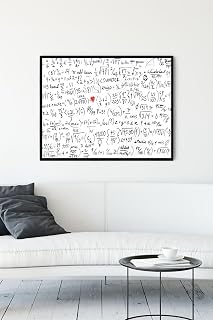 Postermanya (pster11044) Matematik Formüller Eğitim Çerçeveli Tablo (50x70cm)