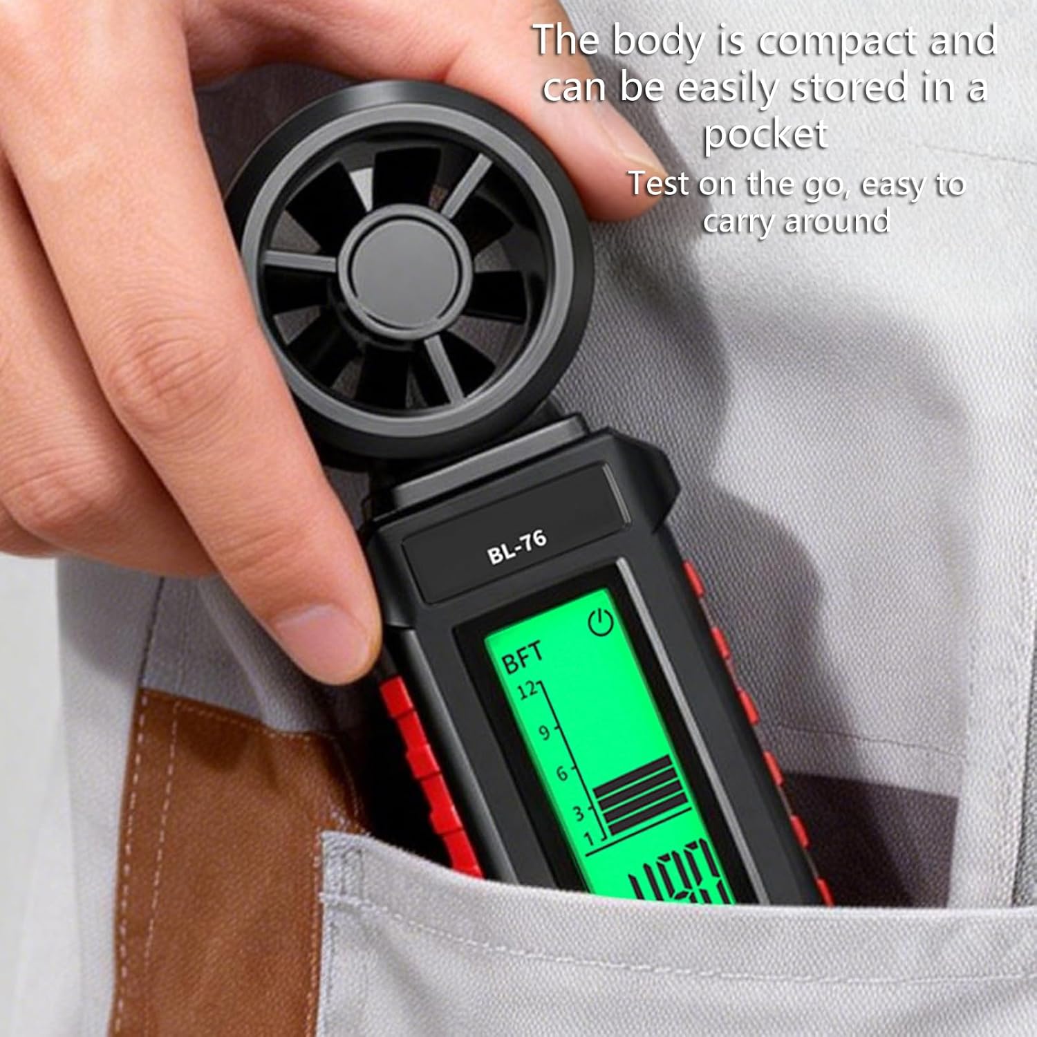 Portable Meter Featuring Backlight Display and Multiple Unit Conversion for Outdoor Use Wind Guage Speed Measuring Device