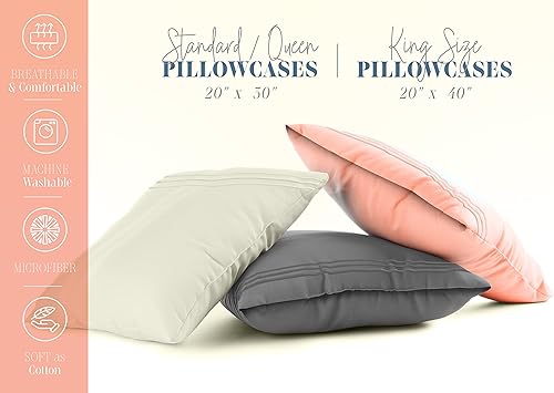 Miniatura 4 de Juego de ropa de cama Elegant Comfort de algodón de 1500 hilos, con diseño de cadena y tela lujosa, suave, hipoalergénica y resistente a arrugas y