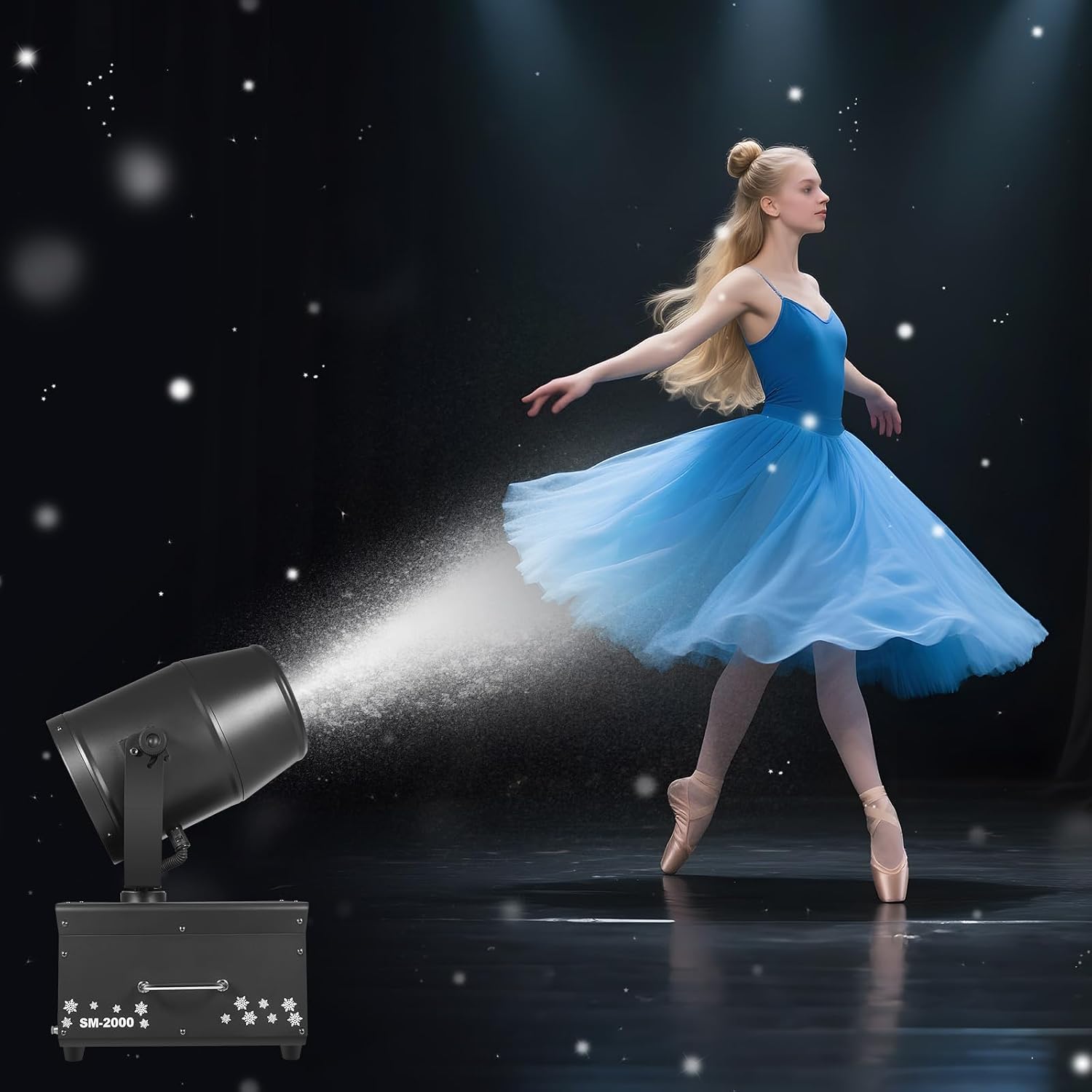 Máquina de Nieve 1200W con Control Remoto Inalámbrico miniatura 1