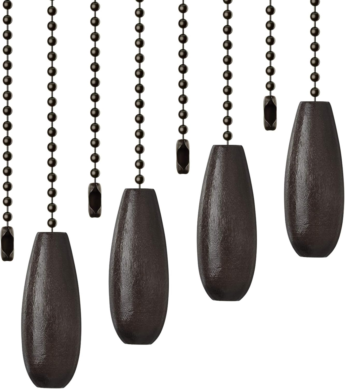 4 Pieces Ceiling Fan Chain Pulls Wooden Pull Chain Extension Pull Chain for Ceiling Light Lamp Fan Chain (Walnut Color): Arts, Crafts & Sewing